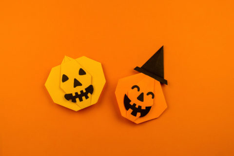 Halloween Kürbis aus Papier